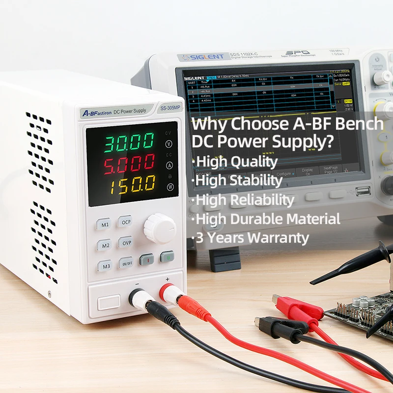 A-BF Laboratory DC Power Supply Unit Adjustable 4 Digit Mini Lab Bench Power Supply Source Memory Function Voltage Regulator