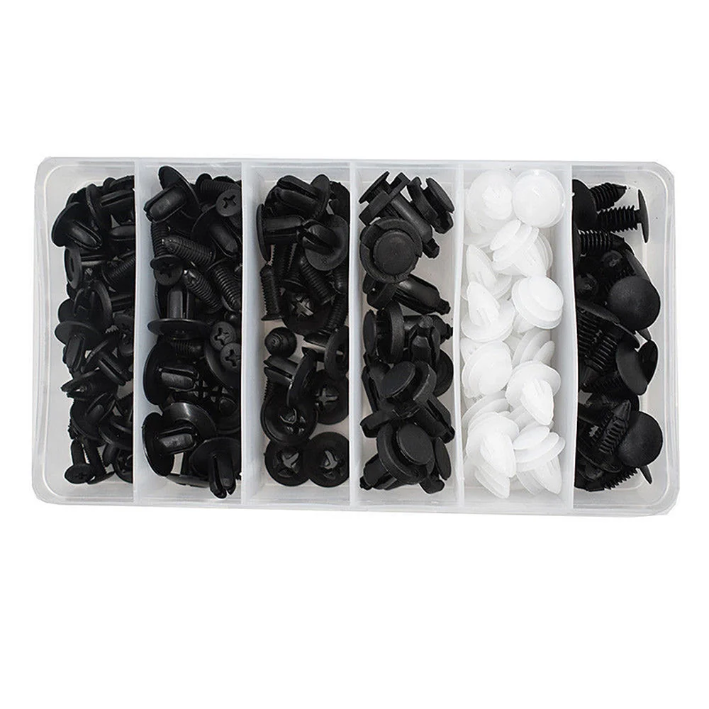 100pcs Mixed Auto Fastener Clip Car Body Push Retainer Pin Rivet Bumper Door Trim Panel Retainer Fastener Kit Car Accessories