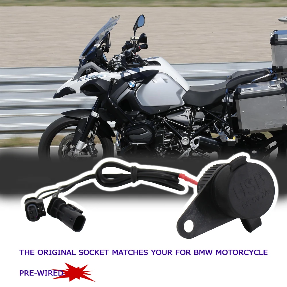 

NEW Motorcycle Parts USB Double Socket For BMW R1200GS LC adventure F900 XR K1600GT GTL S1000XR R nineT R9T K 1300 GT / S