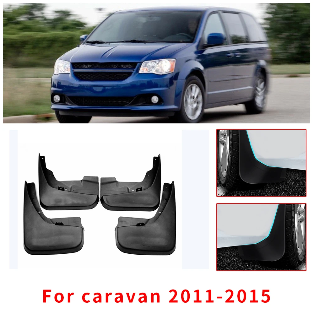 Car Mud Guards For Dodge Caravan 2011 2012 2013-2015 Front Rear Splash Guards Over Fender Kit Car Styling Fender Accessories