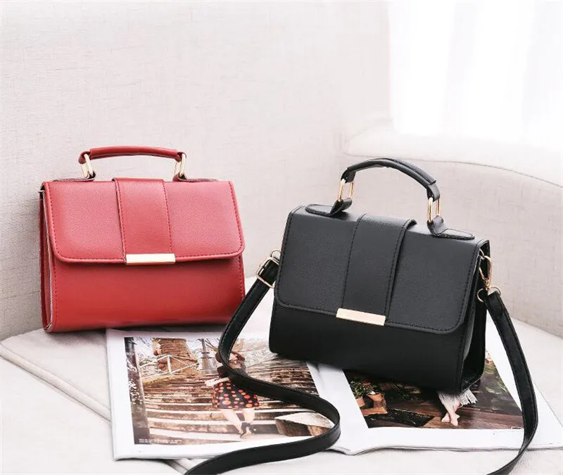 Heißer Verkauf Flap Sling Schulter Taschen für Frauen Einfarbig Umhängetasche Messenger Tasche Geldbörse Weibliche Leder Handtasche Tasche – Detail 9
