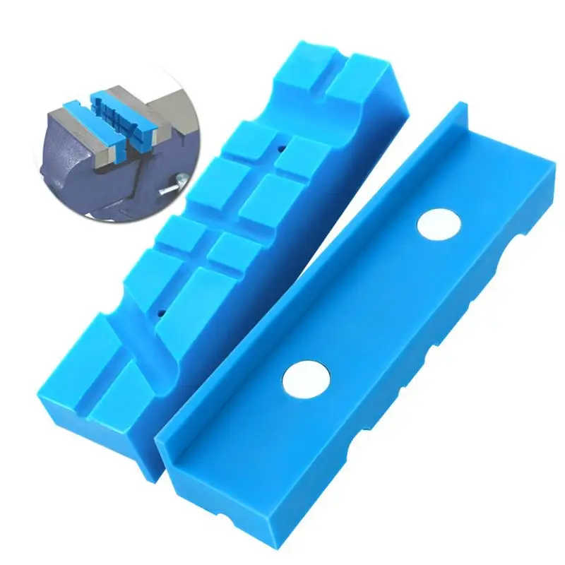 

2pcs vise jaw pads Vise protection strip Pair Of Magnetic Soft Pad Jaws Rubber For Metal Vise 5.5Inch Long Pad Bench Vice