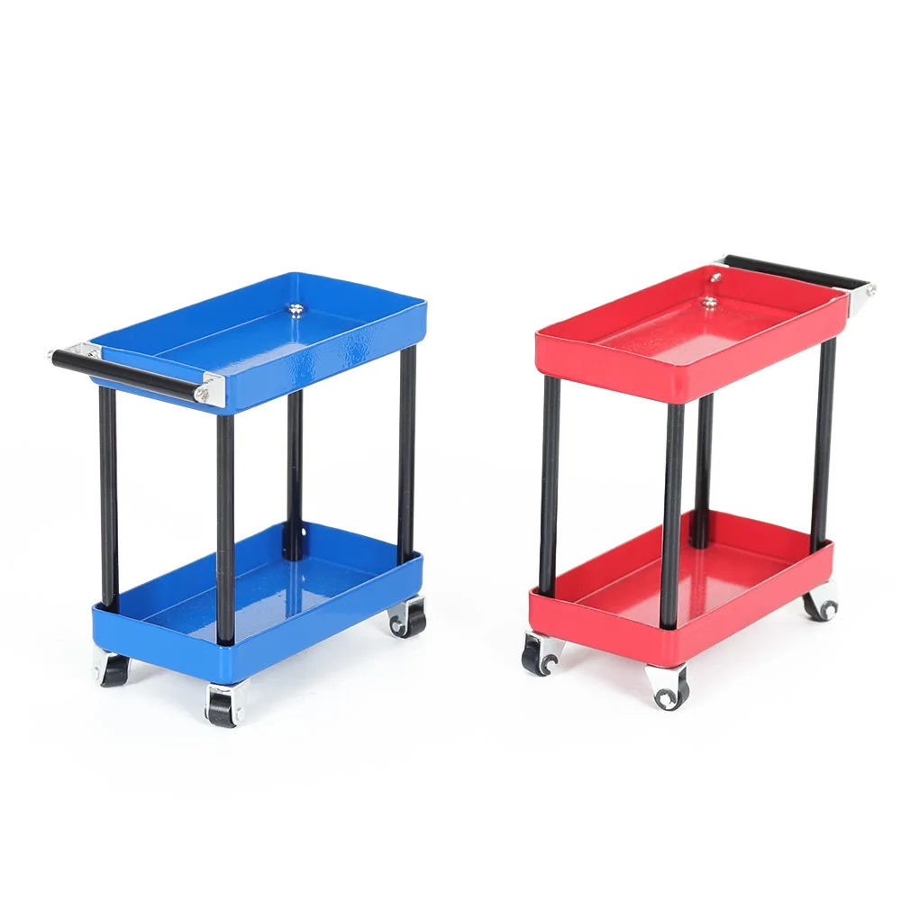 RC 1/10 Proportion Garage Series Metal 2 layer Oil Service Cart Trolley for 1:10 RC Crawler Car  TRX-4 Axial SCX10 D90