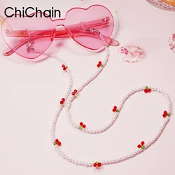Fashion Transparent Crystal Glasses Chains for Woman Gril Crystal Black Beads Eyeglasses Necklace Metal Sunglasses Cord Lanyard