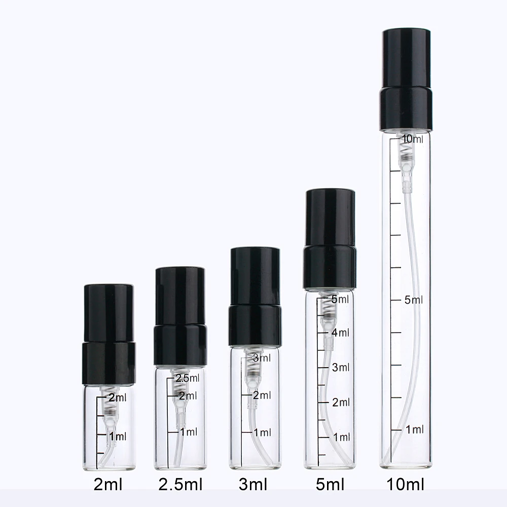 50 Teile/los 2ml 3ml 5ml 10ml Tragbare Aluminium Spray Flasche Kosmetische Behälter Für Reise Flasche Zerstäuber