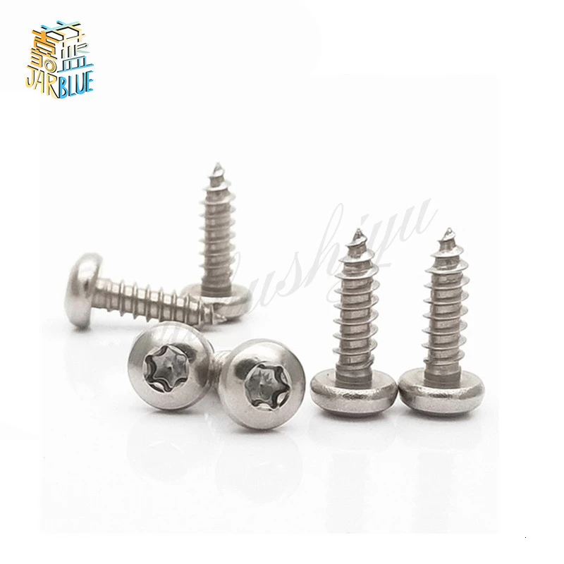 M2.2 M2.9 M3.5 M3.9 M4.2 M4.8 M5.5 M6.3  Stainless steel 304 Pan head Round heads Plum self-tapping nail tamper Star torx screw