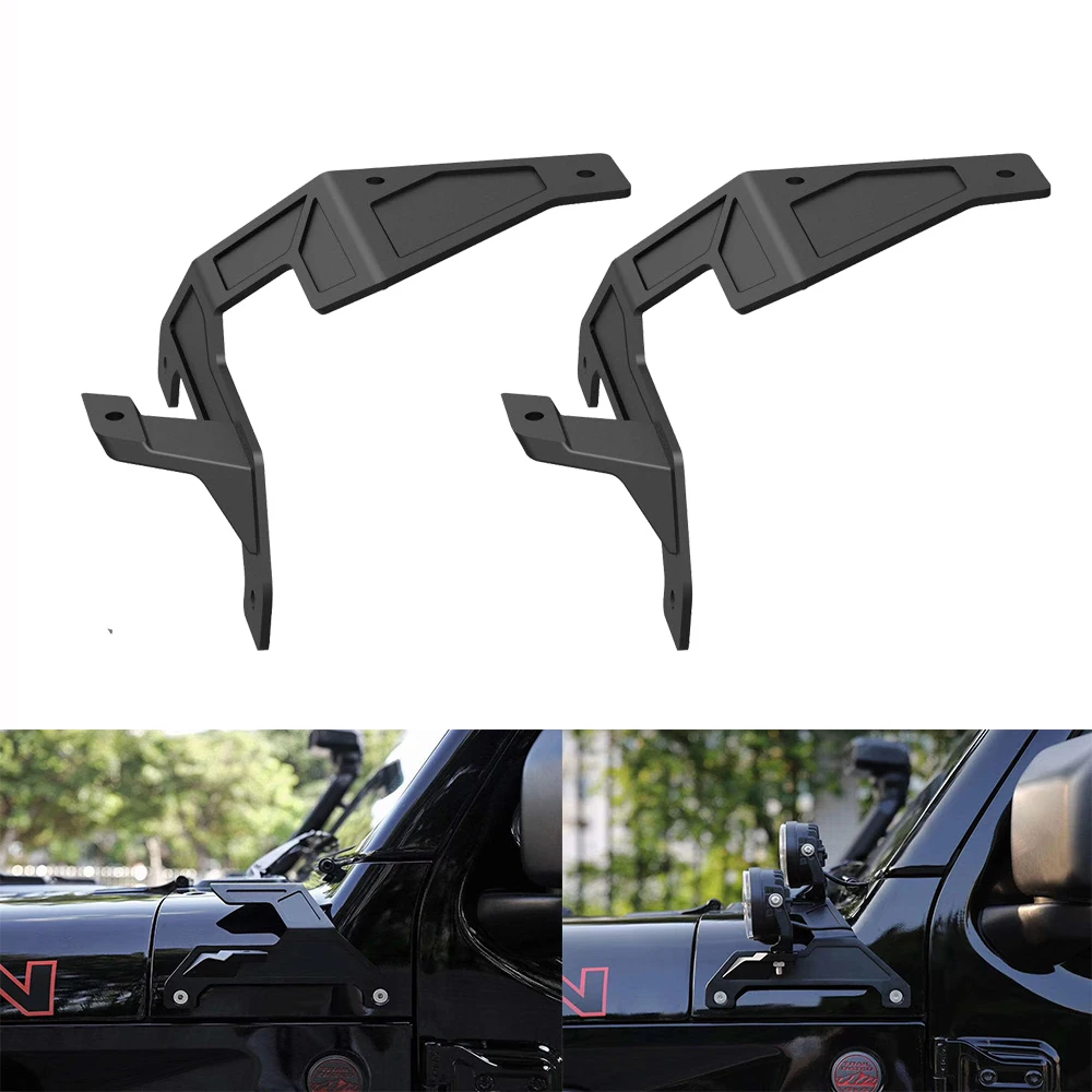 One pair Lantsun JL1188  Aluminum Alloy A pillar lamp bracket for jeep for wrangler JL 2018+