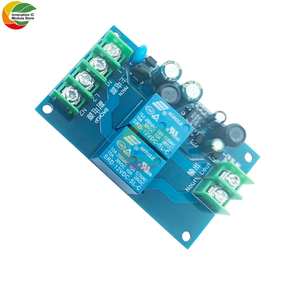 220v Dual Power Supply Automatic Switching Module 10a Dual Power Supply, Two Input and One Output Power-off Switch Board Module