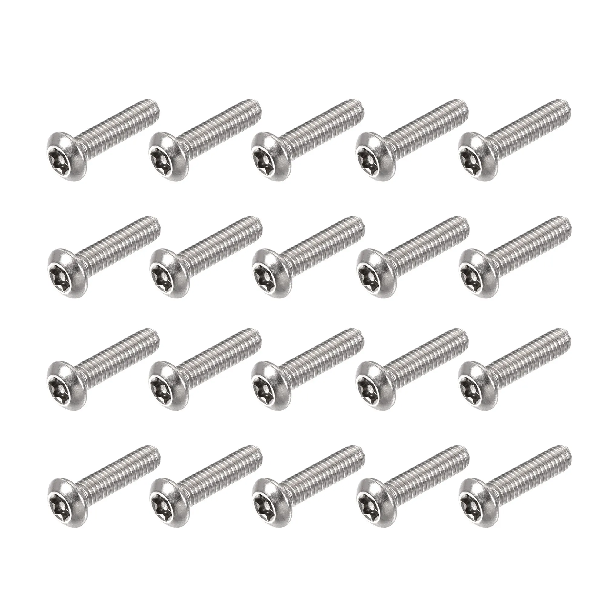 

Uxcell M4x16mm Torx Security Machine Screw, 20pcs Pan Head Screws Inside Column, 304 Stainless Steel Fasteners Bolts