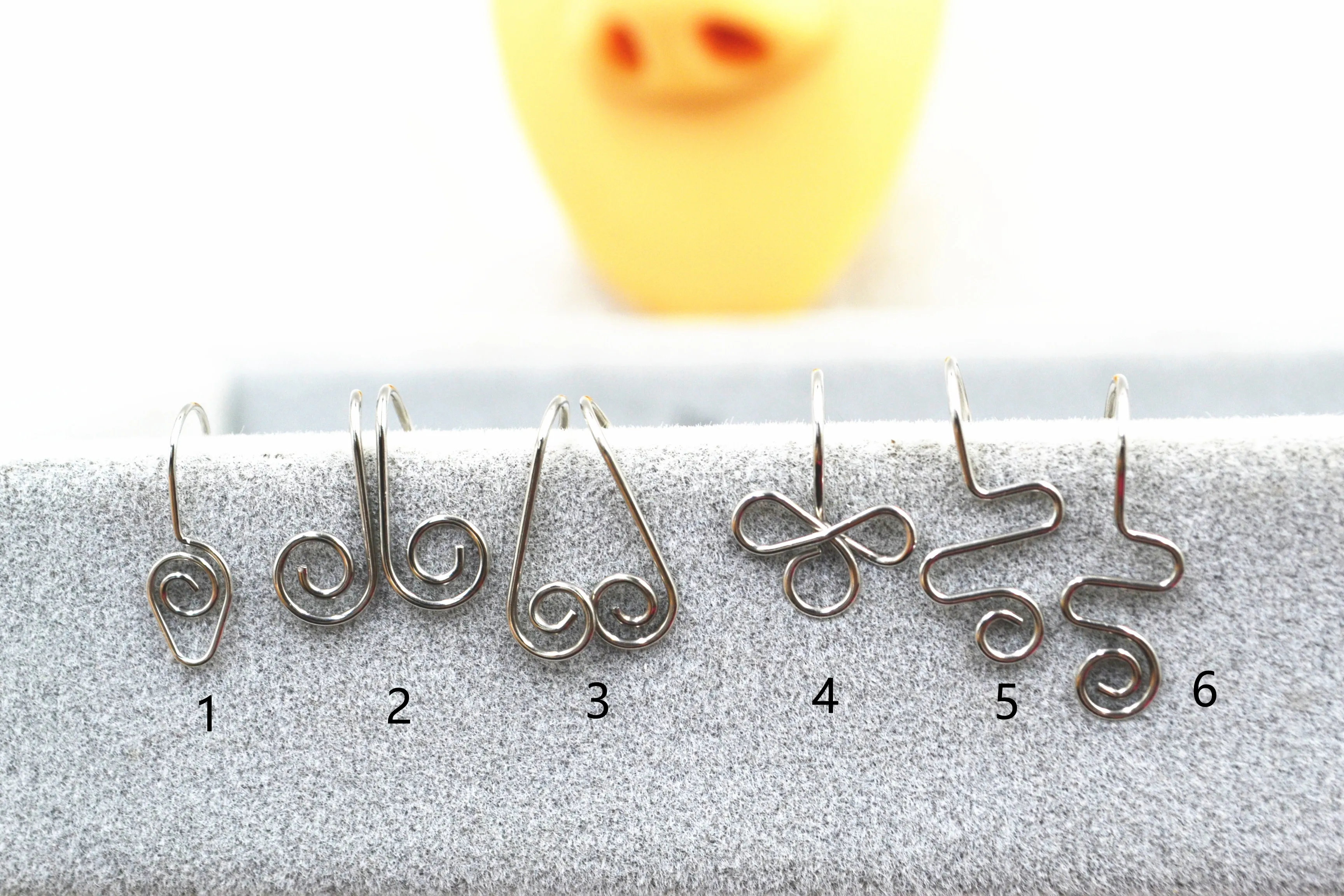 50pcs  Nose Hoop Ring Surgical Steel Fake Nose Ear Cartilage Ring Shapes Nose Rings Cheat Earring Ring 20g~0.8 Body Jewelry Hot