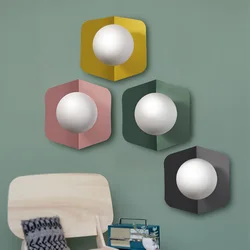 Modern Glass Ball Wall Sconce Light Fixture Lighting Restaurant Decoration Lamp Luminaire Aisel Corridor Creative Nordic Bedroom