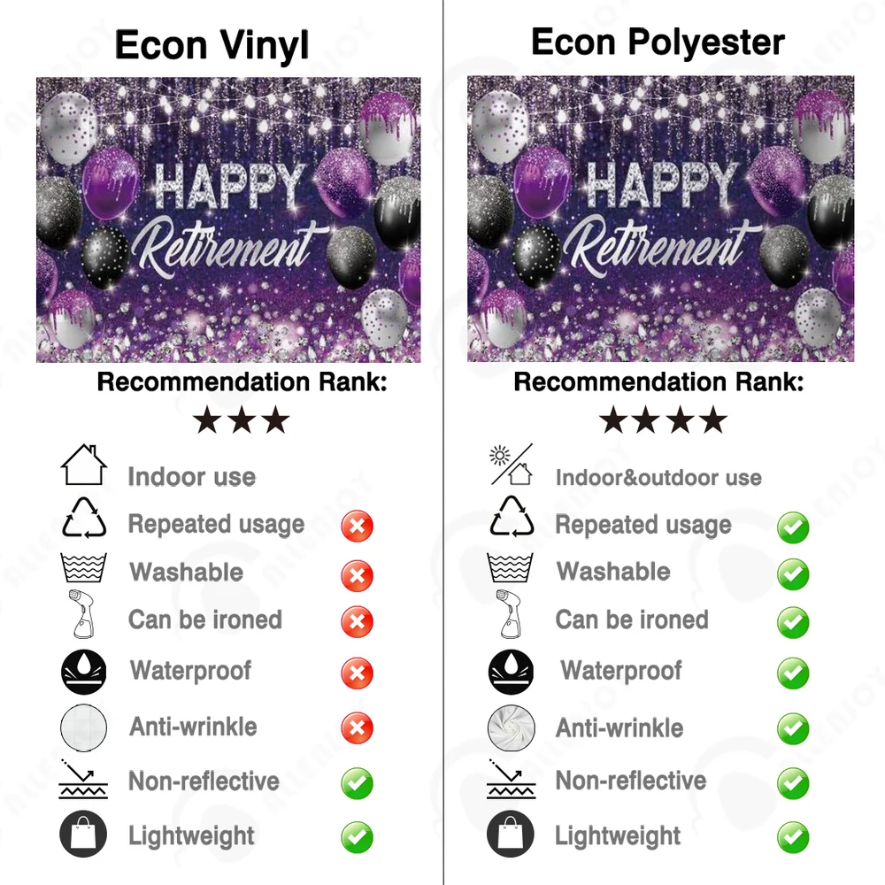 Funnytree 해피 은퇴 파티 배경 공급 배너 반짝이 생일 다이아몬드 보라색 장식 사진 소품 배경