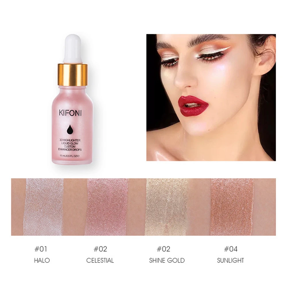 Bronzers & Highlighters Liquid High Gloss Makeup Long-lasting Waterproof Brighten Facial Cosmetic Shimmer Shine Iluminador