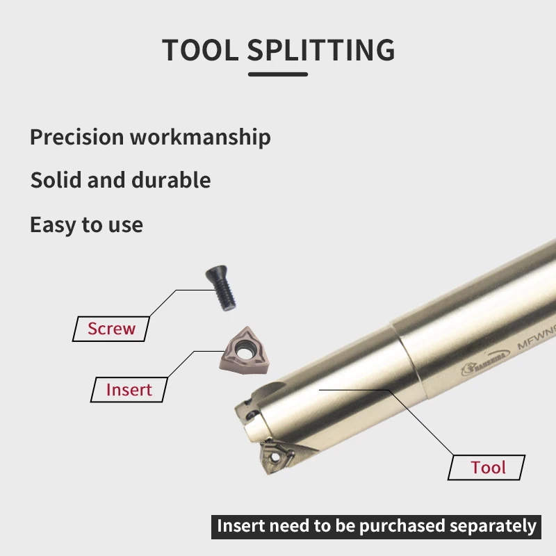 1Pcs เครื่องกลึง CNC End Mill Toolholder ตัดเครื่องจักรกลเครื่องกัดเครื่องตัด WNE/MFWN90 160-200L เครื่องมือสำหรับคาร์ไบด์แทรก WNMG04