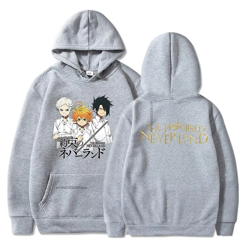 The Promised Neverland Hoodies Men's Long Sleeve Sweater Pullover Cool Aesthetic Harajuku Streetwear Unisex Graphic Clothes