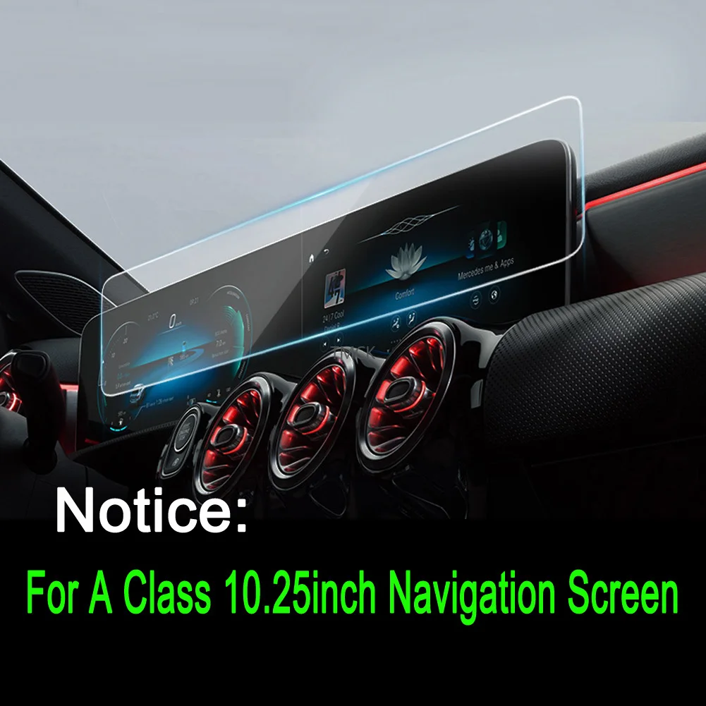 Car Navigation Screen Film Dashboard Protective Film Tempered Glass Screen Film For Mercedes Benz A Class W177 A180 A200 2019+