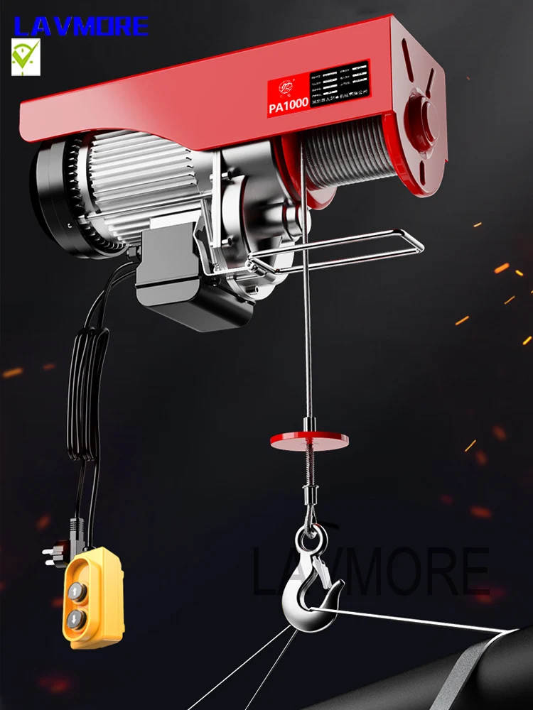 マイクロ電気ホイスト220 220vの家庭用小型クレーンホイスト1/0。5トン巻上リフティングクレーン