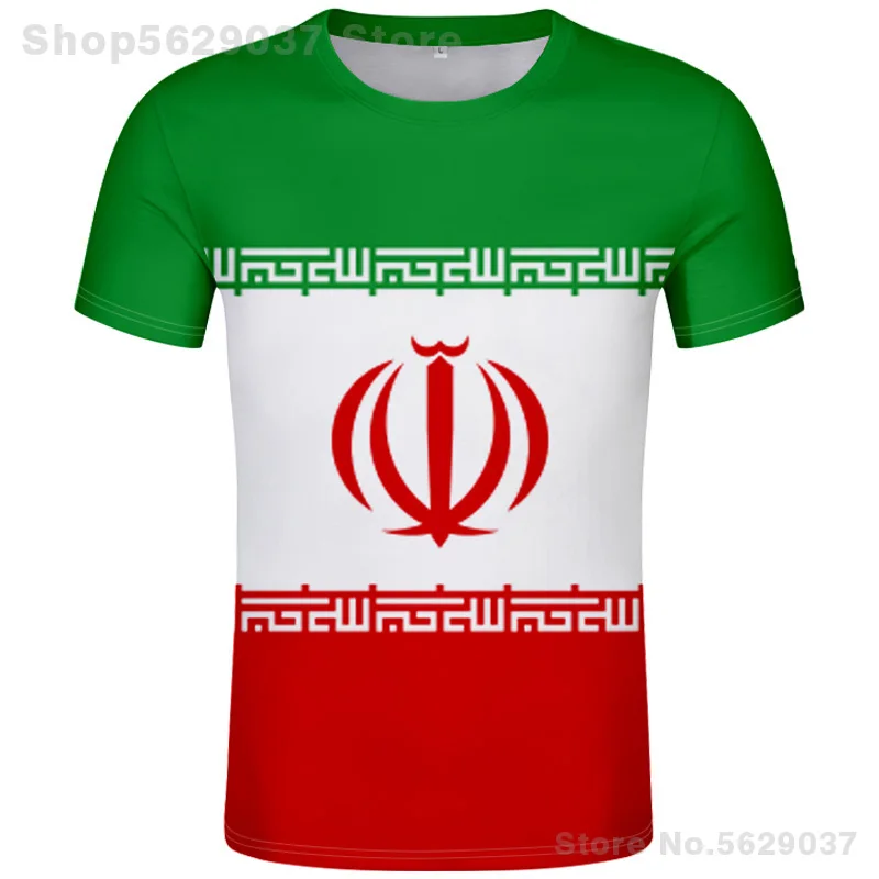 Iran T Shirt Diy Free Custom Made Name Number Irn T-Shirt Nation Flag Country Republic Islam Persian College Print Photo Clothes