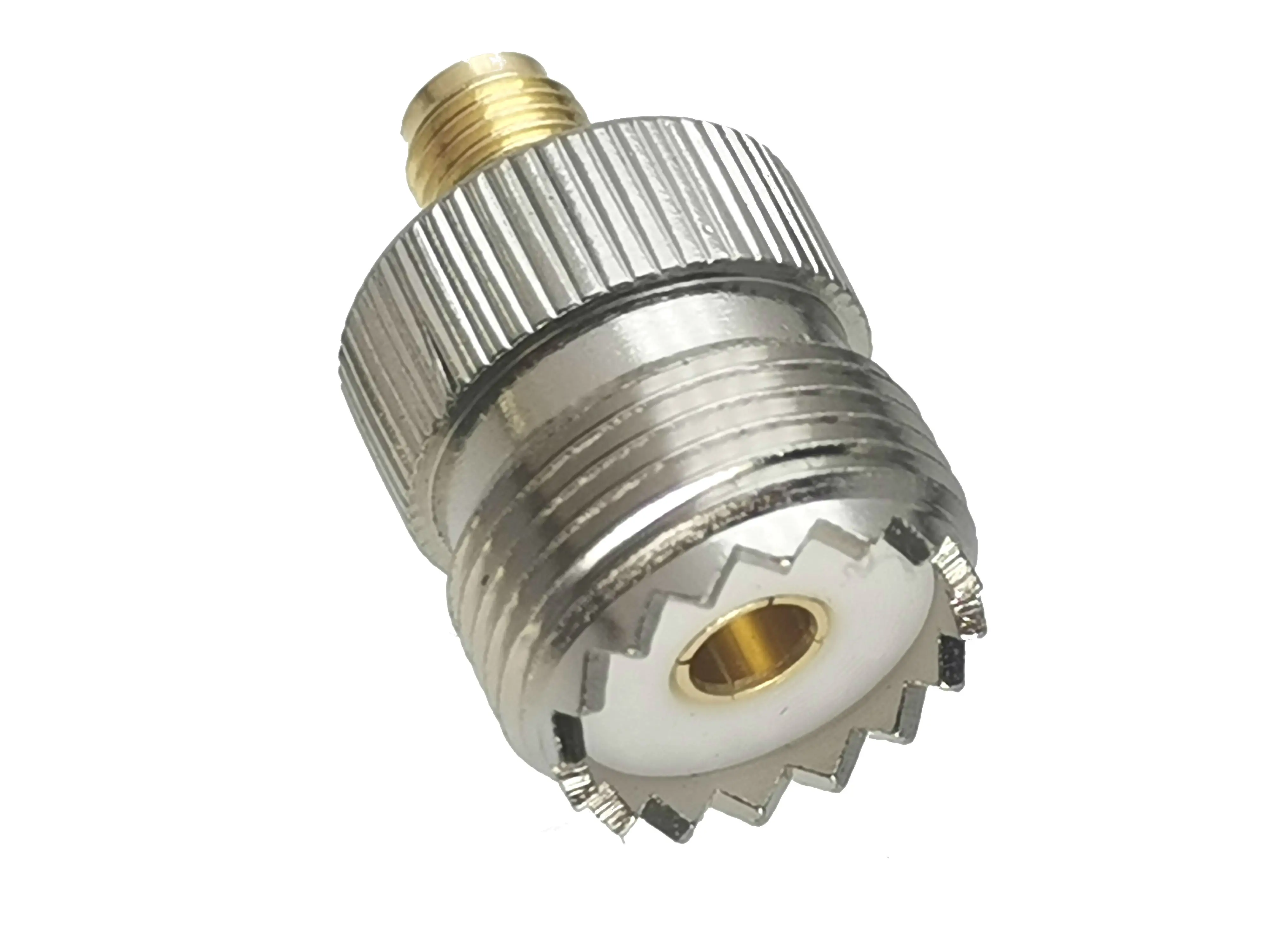 1pcs UHF female jack SO239 SO-239 to SMA female jack RF coaxial adapter connector Wire Terminals Straight Brass