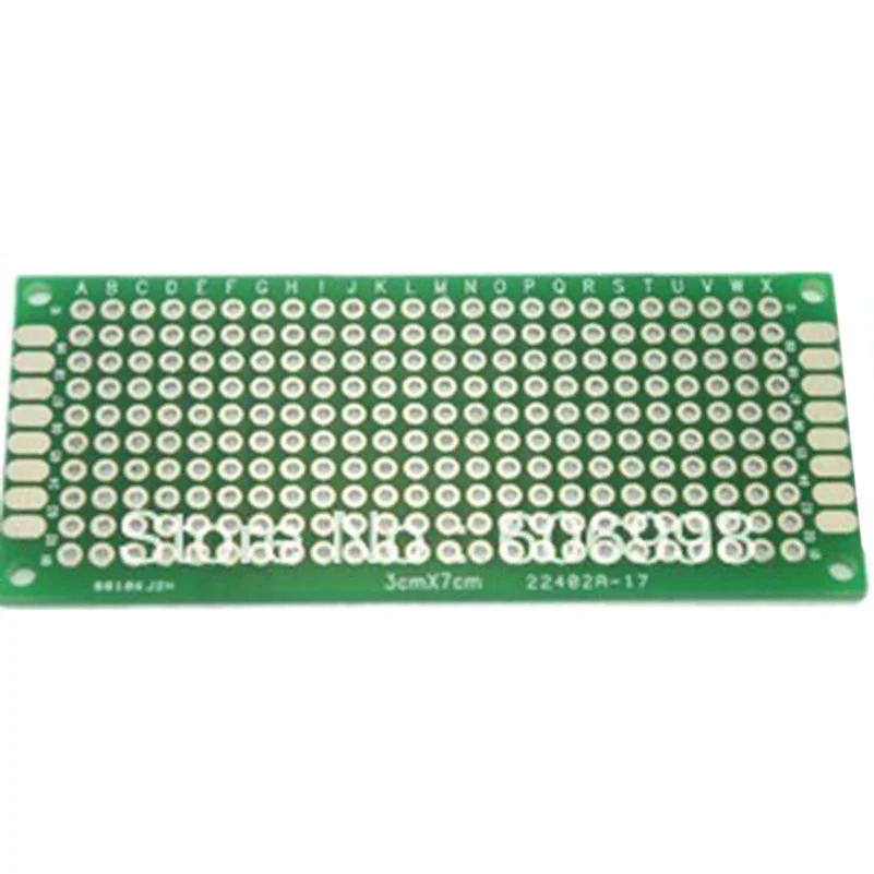 10pcs/lot 3x7cm Double Side Prototype PCB Universal Printed Circuit Board DIY Experimental Plate