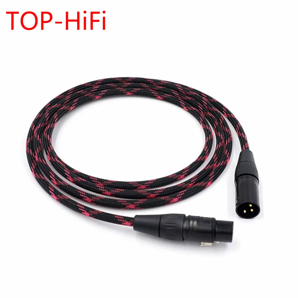 

TOP-HiFi one piece Single crystal copperr 3pin XLR Male to 3pin XLR Female Audio Adpter Cable