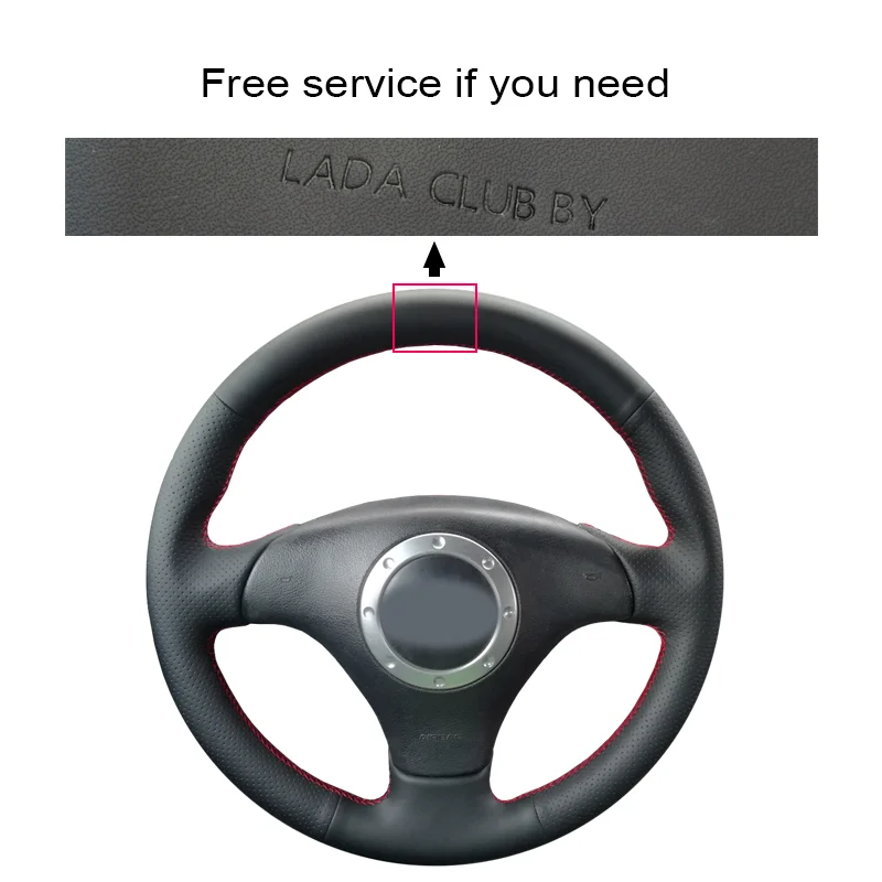 CARDAK Black Artificial Leather Car Steering Wheel Cover for Audi A4 B6 2002 A3 3-Spoke 2000-2003 Audi TT 1999-2005