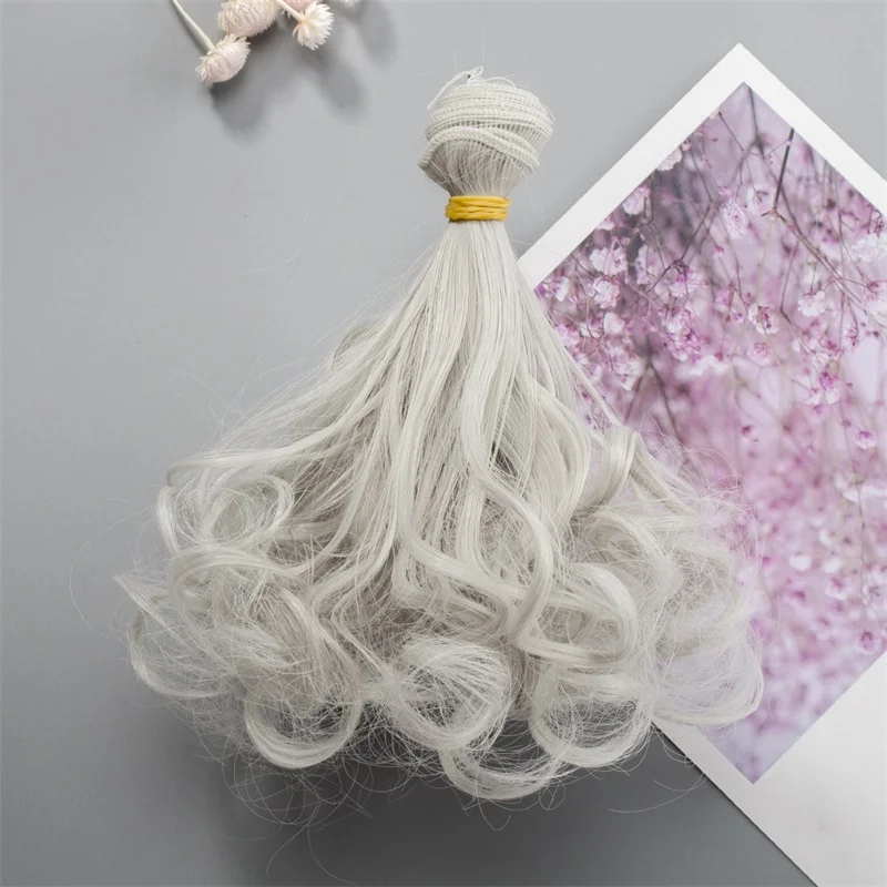 15*100cm BJD SD Curly Hair Extensions for All Dolls DIY Hair Wigs Heat Fiber Hair Wefts Doll Accessories