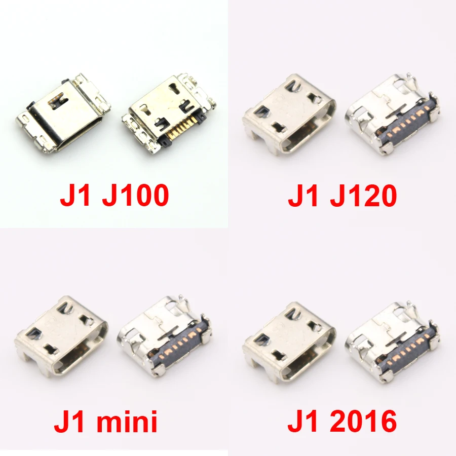 10pcs Micro Mini USB Jack Socket Connector Charging Port For Samsung I739 I9128v I759 I9128 J1 Mini J3 J300 J4 J400 J5 J500