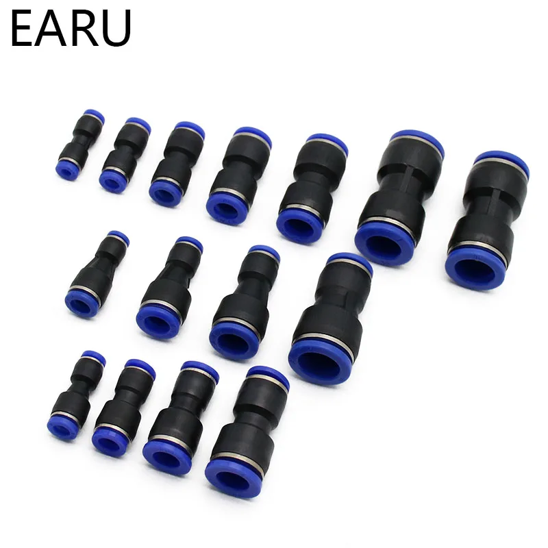 Pneumatic Fittings PY/PU/PV/PE/SA Water Pipes and Tube connectors direct thrust 4 to 16mm/ PK plastic  hose quick couplings