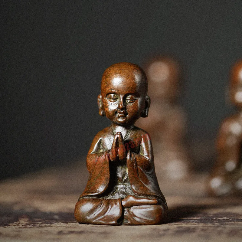 

Solid pure copper little monk, pure handmade tea ceremony small ornaments, exquisite crafts, decorations