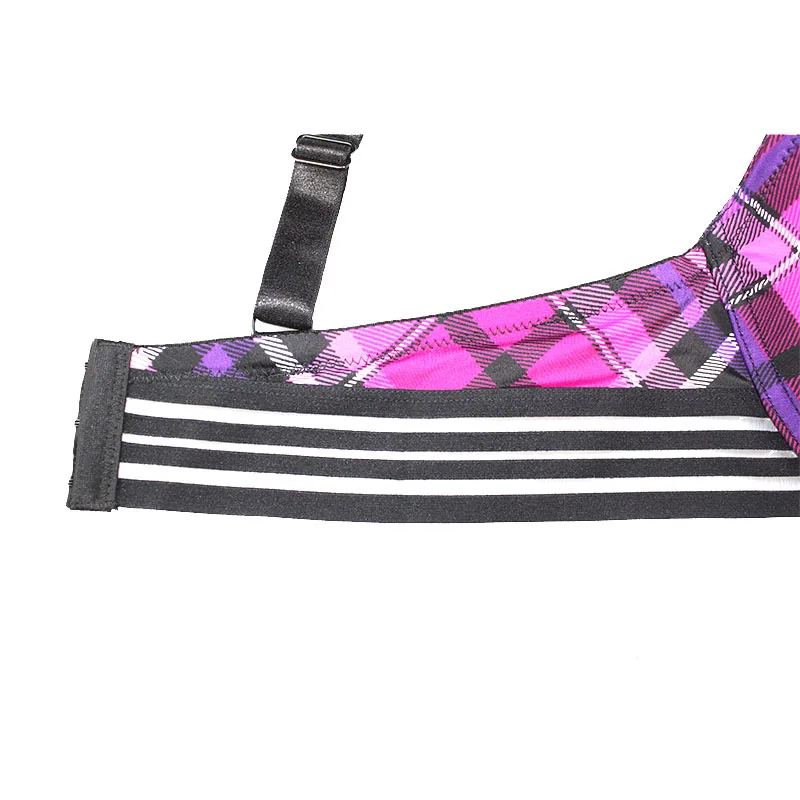 Underwear Simple Brassiere Women Push Up Lady Sexy Lingerie Underwear Plaid  Bralette  Bra for Women38-46 CDDDE Cup Plus Size