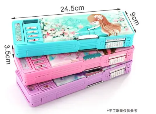 multi-function pencil case cute creative large-capacity pencil box Double-sided stationery box kawaiis pencil bag