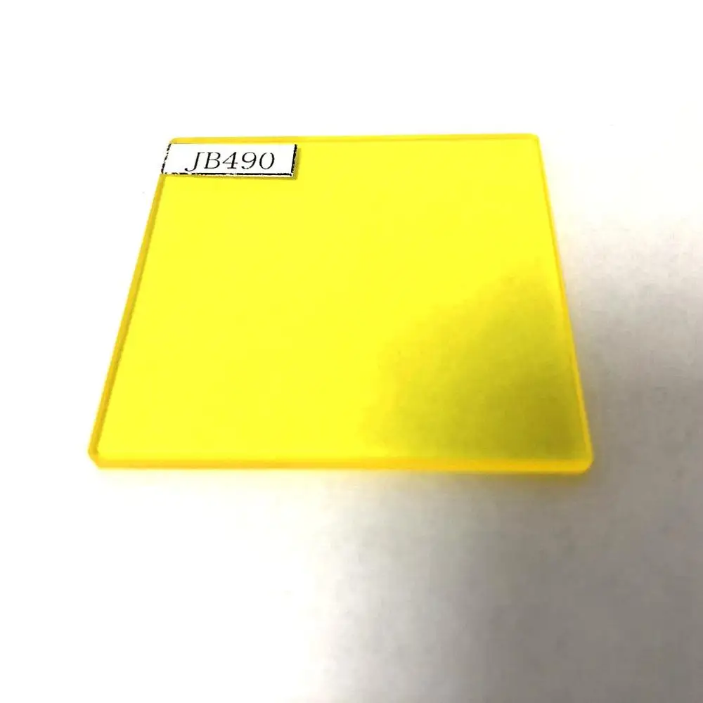 3 قطعة الحجم الإجمالي 50x50 مللي متر مربع الشكل 490nm البصرية IR تمرير طويل تصفية الزجاج JB490