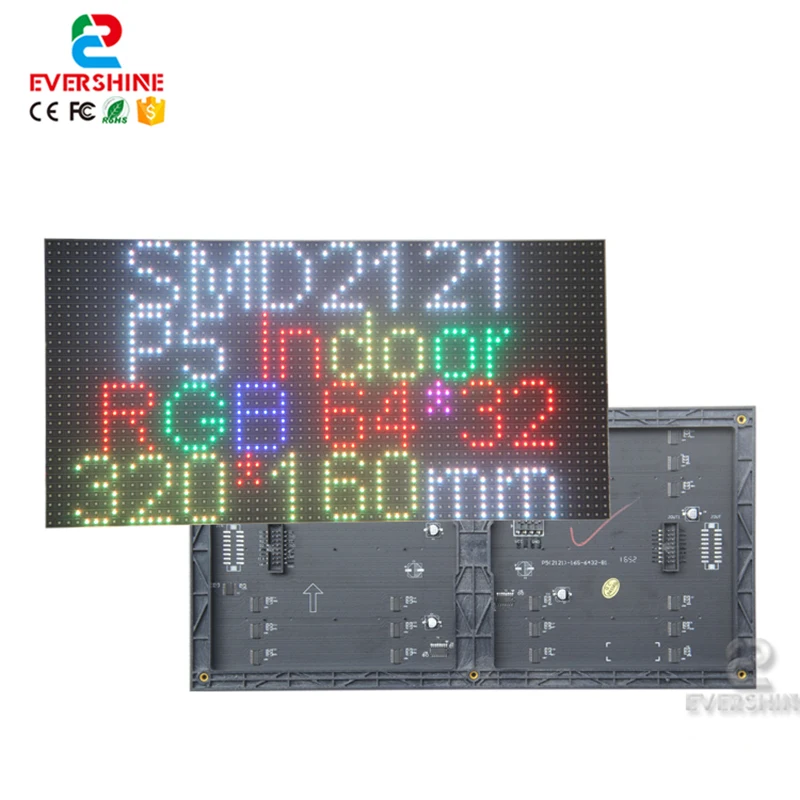 Smd2121 P5 RGB Full Color 320x160mm 64x32Pixels 1/16s Indoor Led Panel Module Display Video Wall