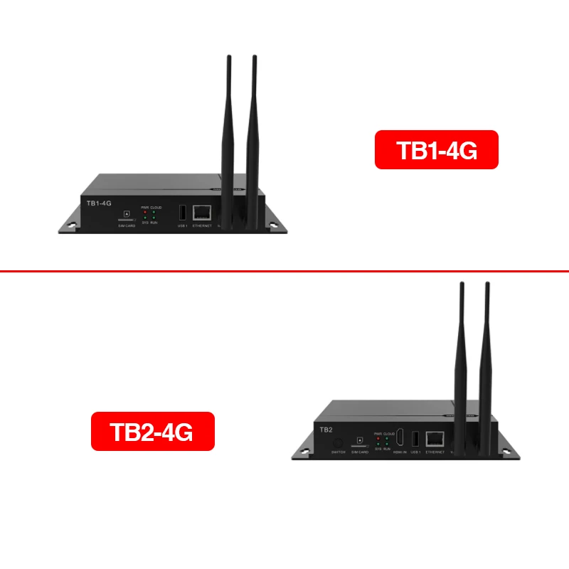 Novastar TB1-4G, TB2-4G, TB30 , TB40 ,TB50,TB60, Multi-screen Player,Wi-Fi or 4G ,Synchronous and Asynchronous Control