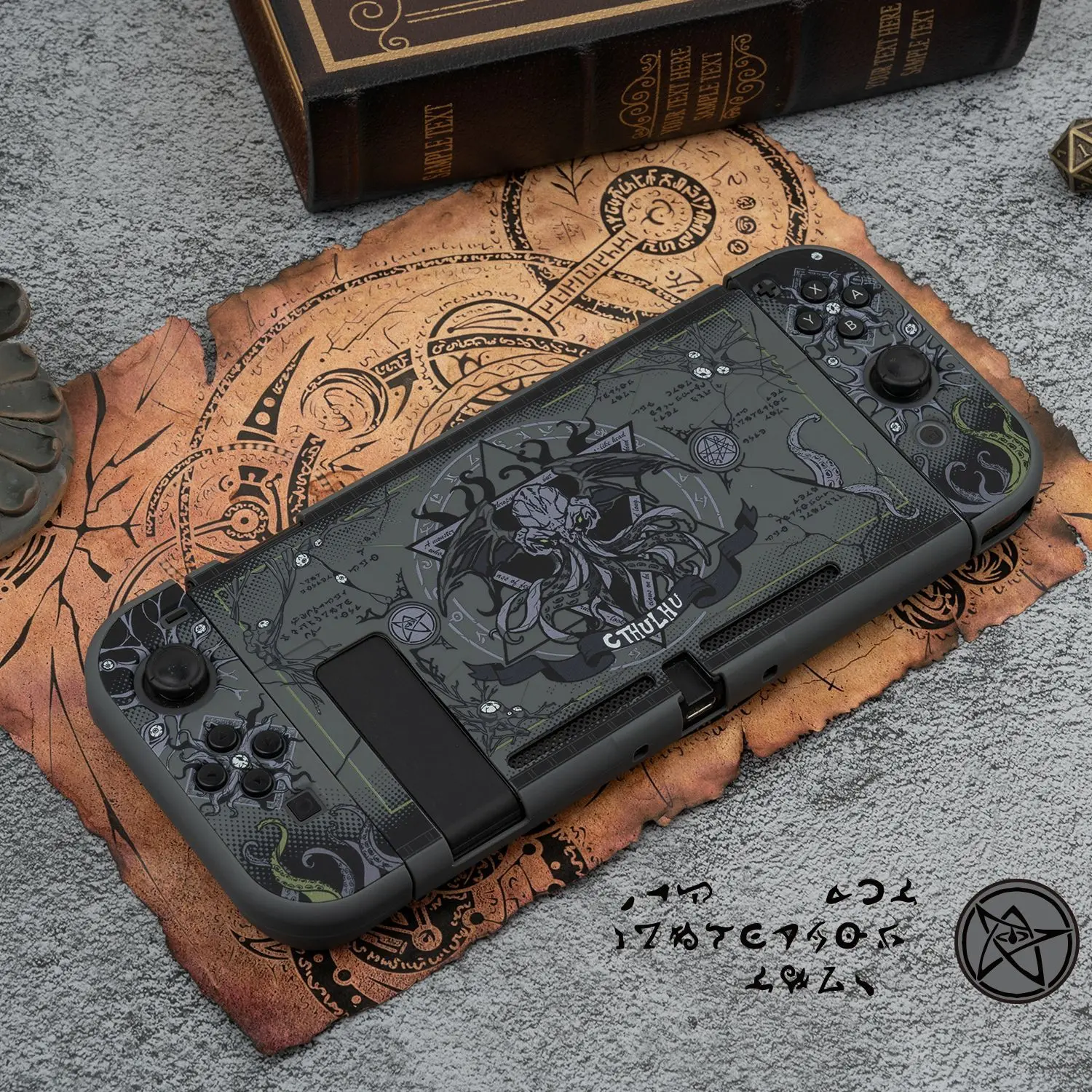 Schwarz Cthulhu Nintendo Schalter Abdeckung Fall Für Jungen Kawaii Transparent Dockable Harte PC Schutzhülle Für Controller Joy-Con