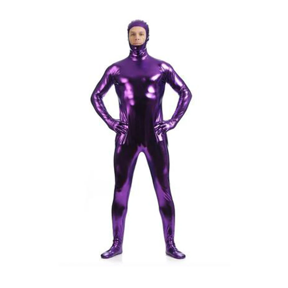 Traje de LICRA brillante Zentai, traje de piel de cuerpo, Catsuit, aduana, entrepierna, cremallera, disfraces de fiesta, hecho a medida, talla grande, envío gratis