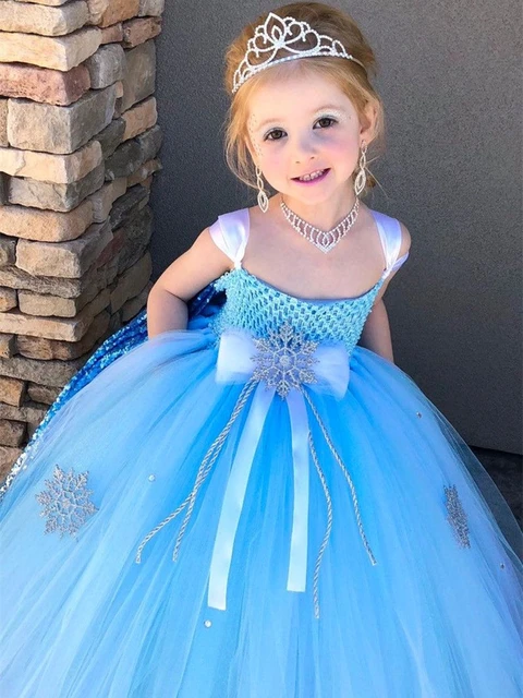 Vestidos fashion de elsa para niña de 3 años