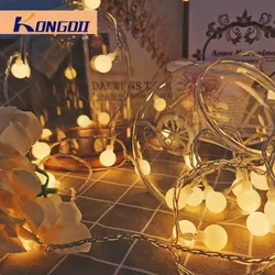 Guirnalda de luces LED con alimentación por USB o batería, accesorio resistente al agua, ideal para exteriores, decoración de iluminación para fiestas navideñas y bodas