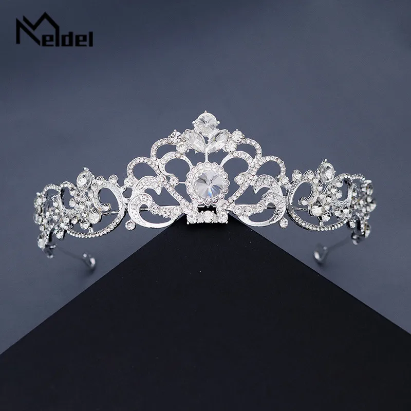 Meldel Hochzeit zubehör frau crown gold/silber braut schmuck handgemachte strass schöne mädchen geburtstag party kopfschmuck