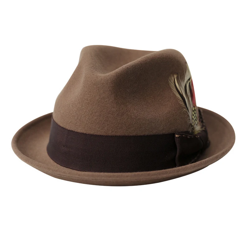 

Autumn Winter Dress Caps , Ins Fashion Men Women Jazz Hat ,57cm Wool Party Hat With Black/Khaki Color