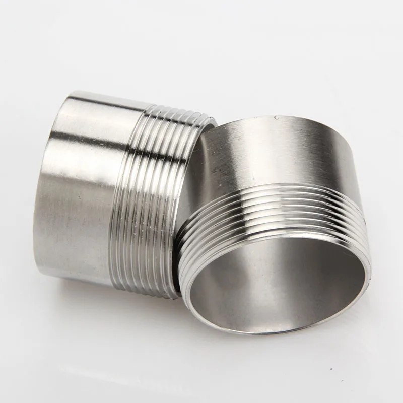 Ss304 스테인레스 스틸 bsp 1/4 "3/8" 1/2 "3/4" 1 "수나사 직선 용접 젖꼭지 물 오일 가스 커넥터 어댑터 접합기