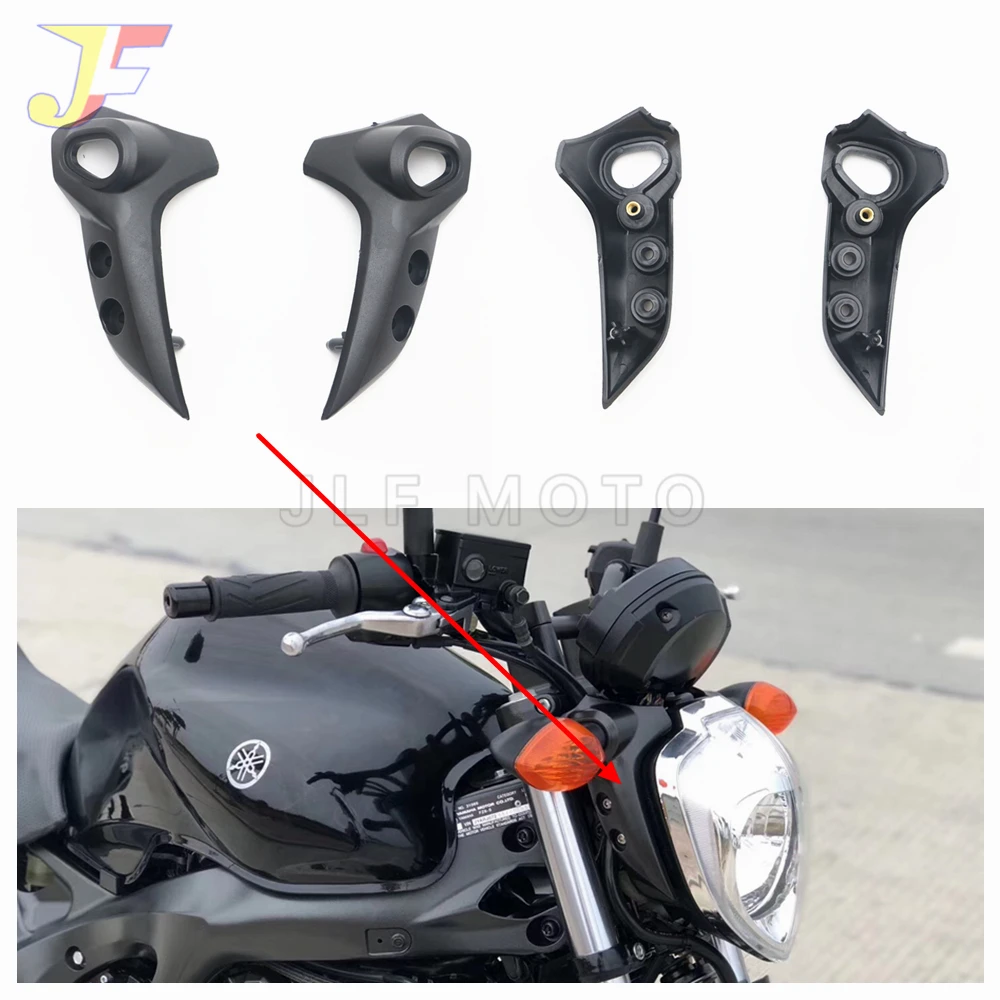 For Yamaha FZ6 FZ6-N FZ6N NEW Black Bracket Headlight Upper Side Motorcycle Parts Plastic 2004 2005 2006 2007 2008 2009 FZ 6N　