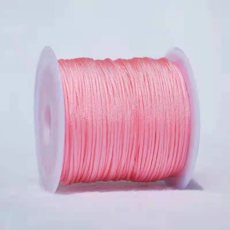 

10 Rolls 0.8mmx 20m Nylon Rope Line Diy Tassel Beaded Tribal Bracelet Accessories Chinese Knot Lace Rope Bracelet Braided Ropes