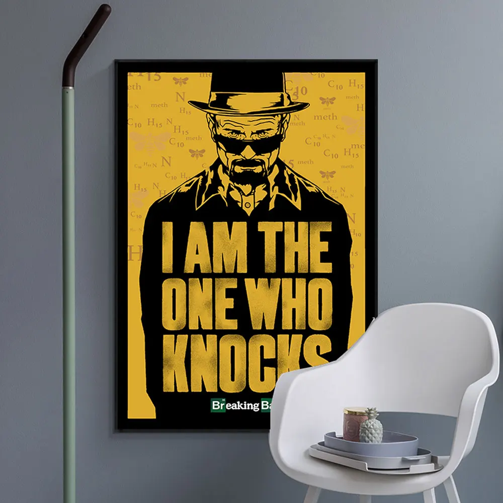 Poster Print on Canvas I Am One Knocks Breaking Bad Fashion Painting For Room Home Decoration Well Design