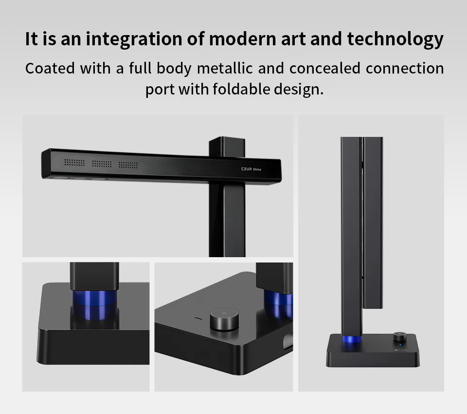 CZUR Document Camera Shine 800 Pro Capture Max A4 Size for Teaching Learning, Document Scanner for Invoice Scan with OCR