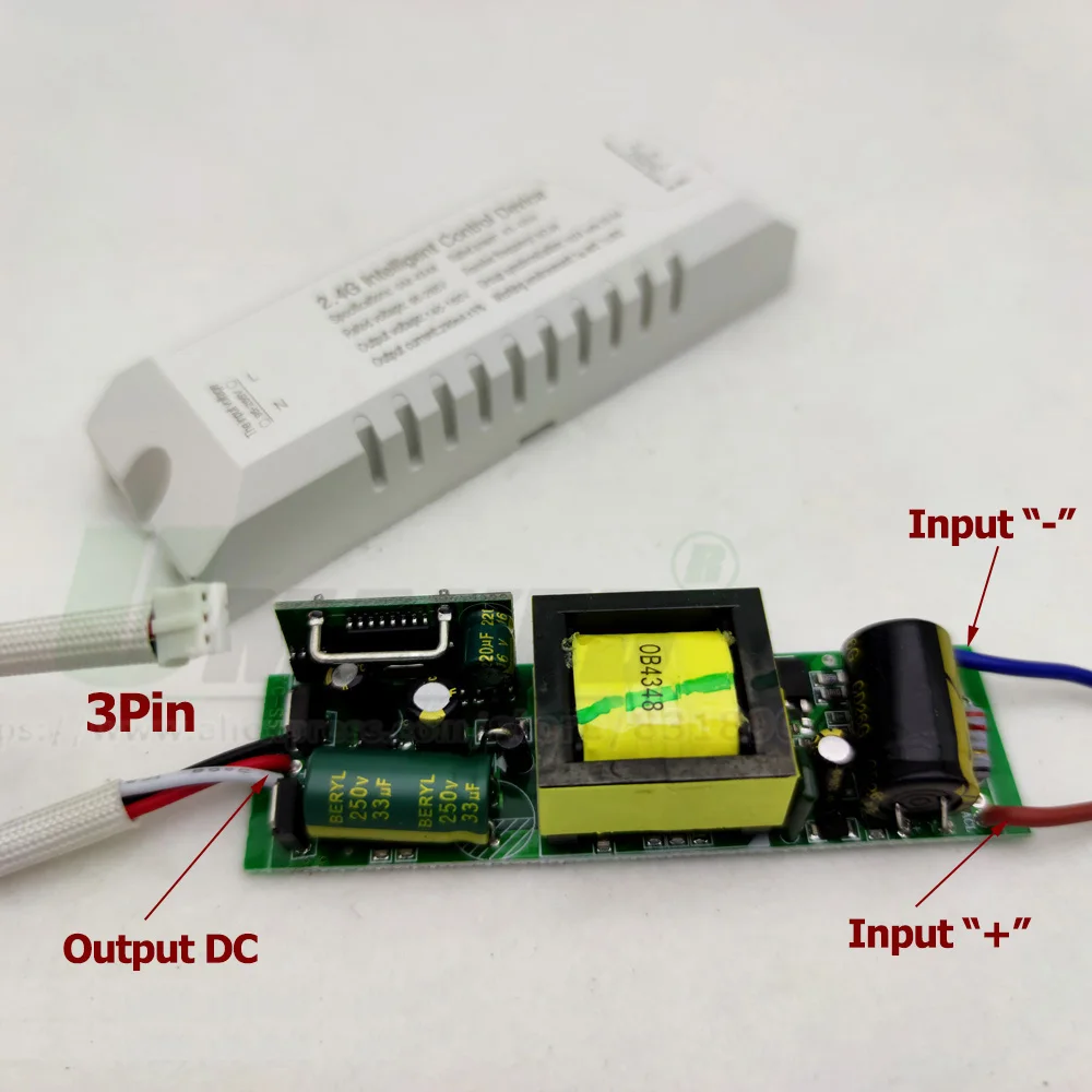 2Set 48W 110V 220V LED Driver Intelligent 2.4G Wireless RF Remote Controller lighting Transformers 43-48W For Ceiling Lamp DIY