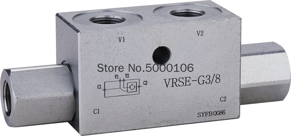 Two-way Hydraulic Lock, Outrigger Lock, Cylinder Safety Valve VRDE-G1 / 4 / VRDE-G3 / 8, VRDL-G3 / 8