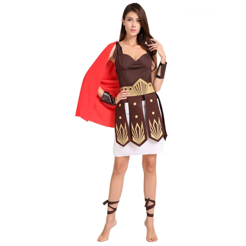 Uomini adulti guerriero romano greco Costume gladiatore cavaliere Julius Caesar costumi carnevale di Halloween Mardi Gras Fancy Dress Umorden