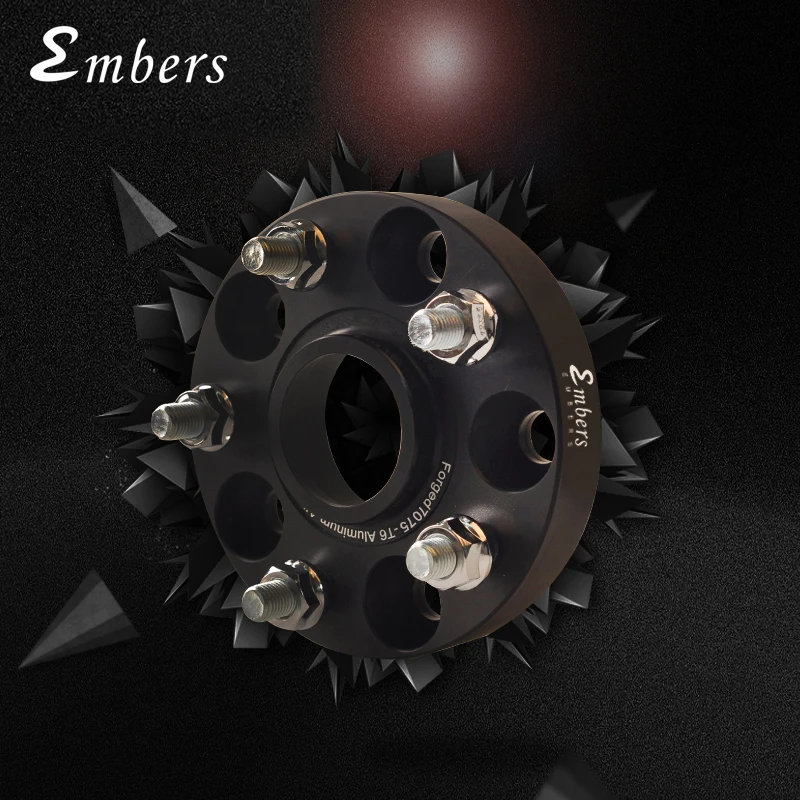 Embers PCD 5x112 CB 66.6mm Wheel Spacer Adapter M14x1.5 For Mercedes Benz Audi BMW Forged Aluminum Alloy 1 Piece